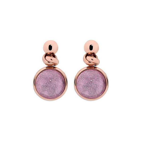 Серьги Qudo Caneva Big light pink 312764 G/RG