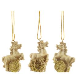 GAEM Фигурка декоративная подвесная "Лошадка", L3 W1,5 H4 см, 3в.