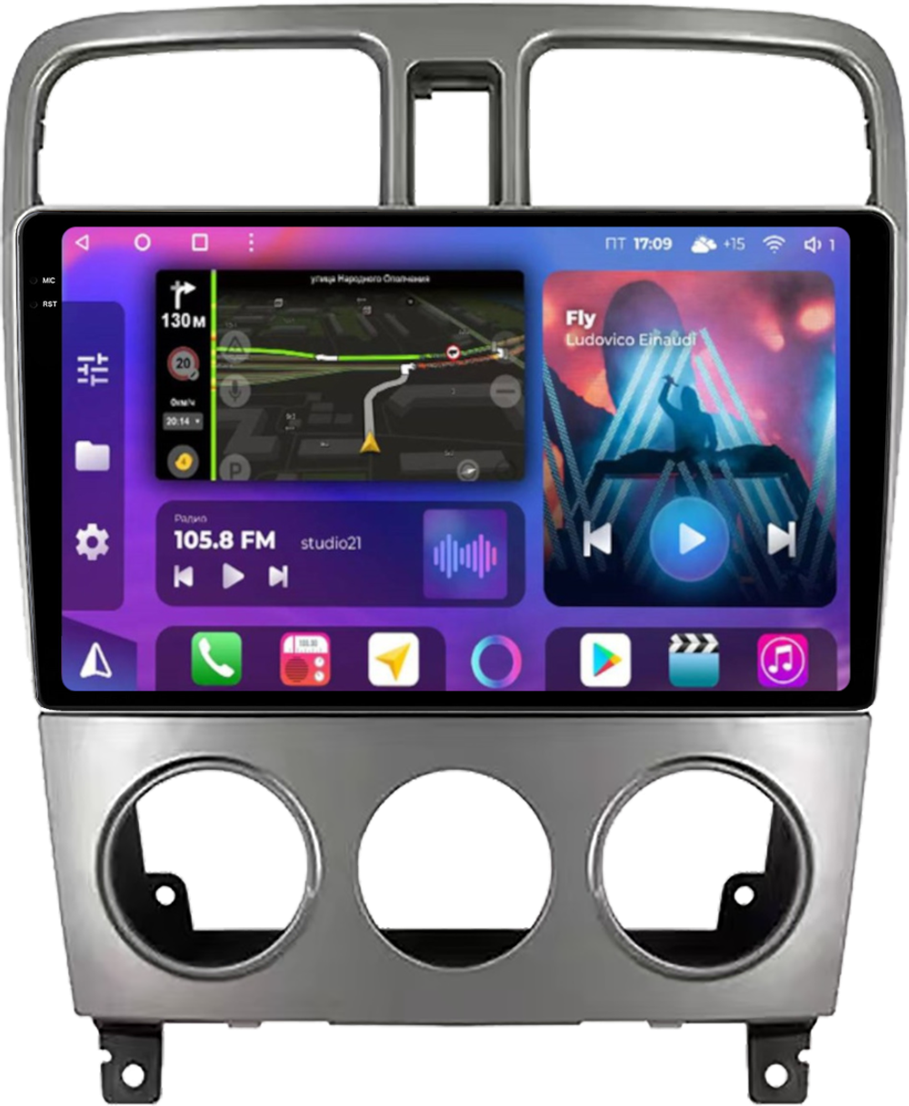 Магнитола для Subaru Forester 2 2002-2007 - FarCar 3011M на Android 13, QLED+2K, TS10, CarPlay, 4G SIM-слот
