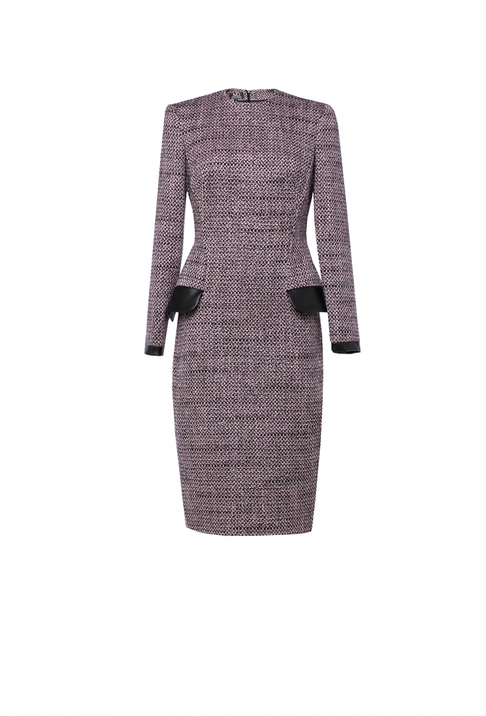 Полуприлегающее твидовое платье в клетку 04-02-23 FW