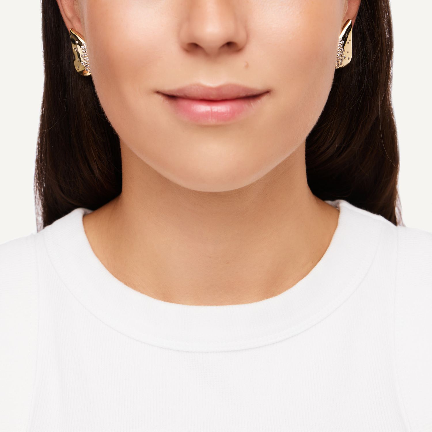 Клипсы Drop Scattering Earrings - Gold