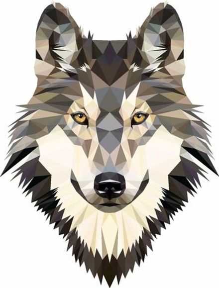 Панно настенное из дерева "Серый волк" 50х39 см.