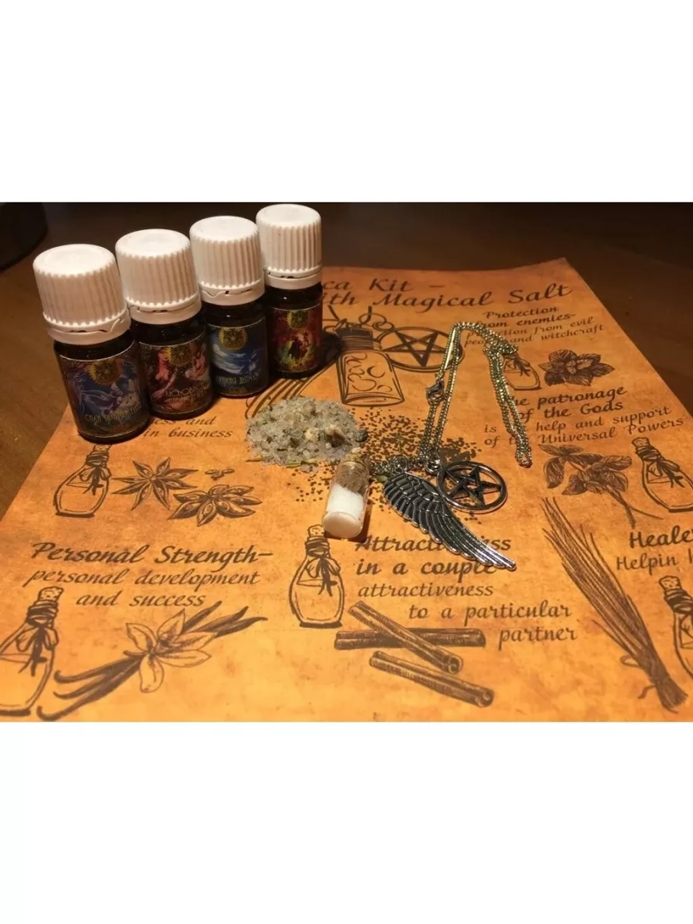 Магический кулон Очищение и Набор соли привлекательность