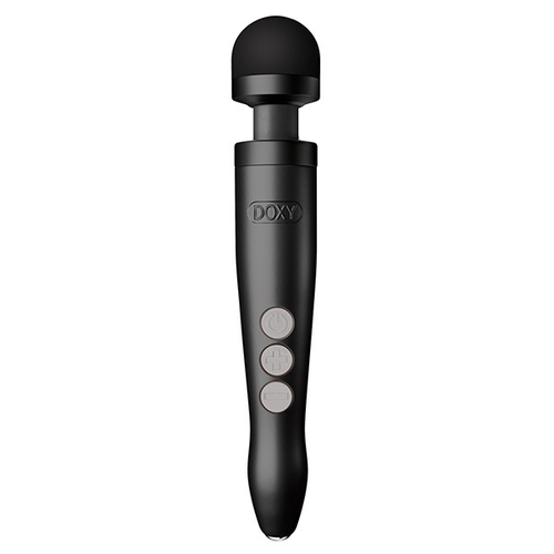Матово-черный беспроводной вибратор-вонд 28см Doxy Die Cast 3R Massage Wand Matte Black
