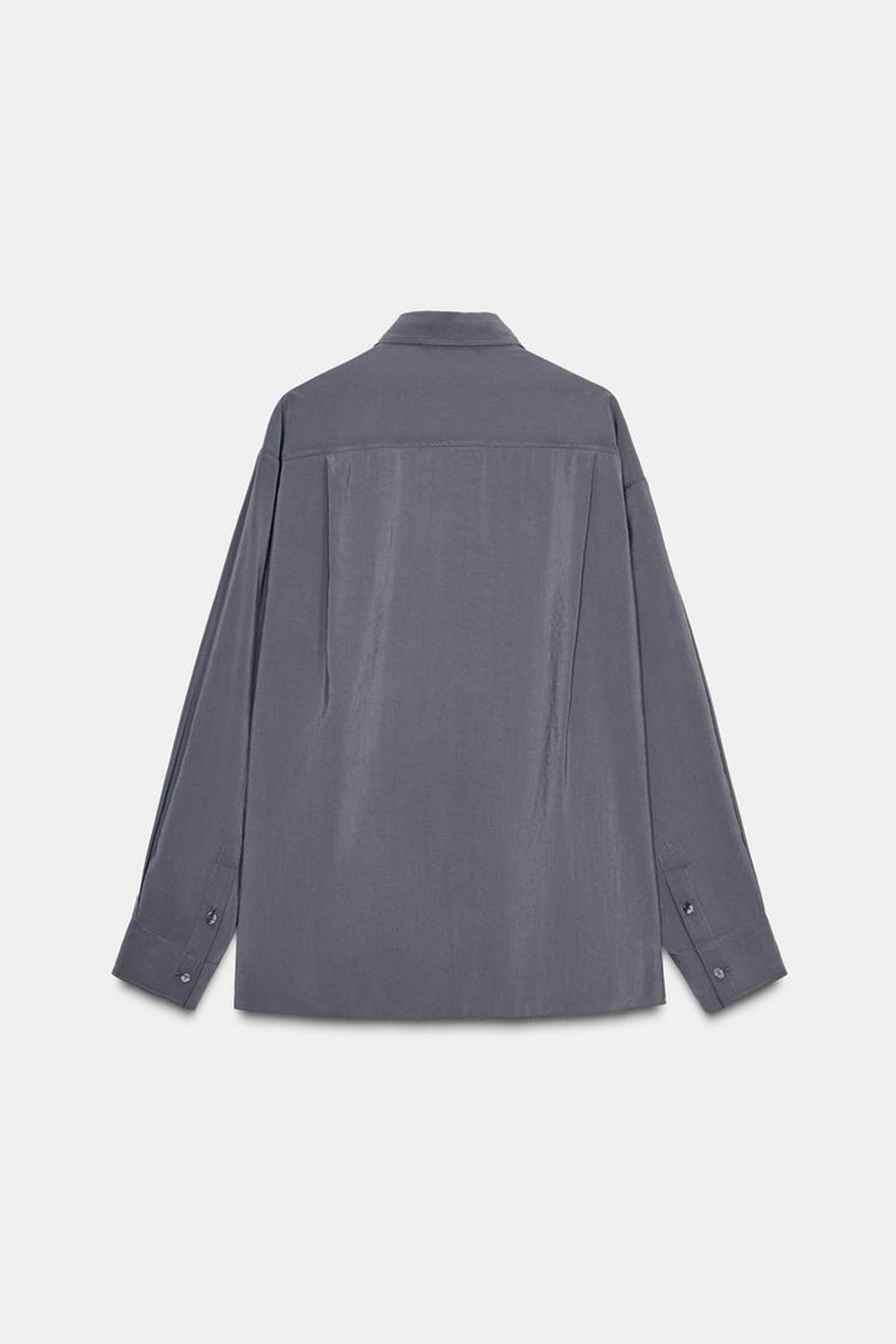 ZARA РУБАШКА OVERSIZE, СВИНЦОВЫЙ