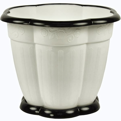 Горшок цветочный Восторг 3л с поддоном (белый)