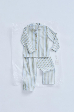 ZARA TIMELESZ - ПИЖАМА В ПОЛОСКУ, СИНИЙ