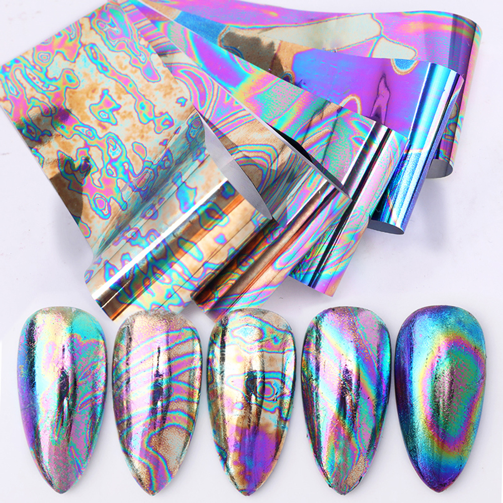 Фольга для дизайна Born Pretty Holographics набор 10шт