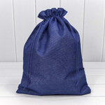 Мешочек 30х40см Лен искусственный (Синий)