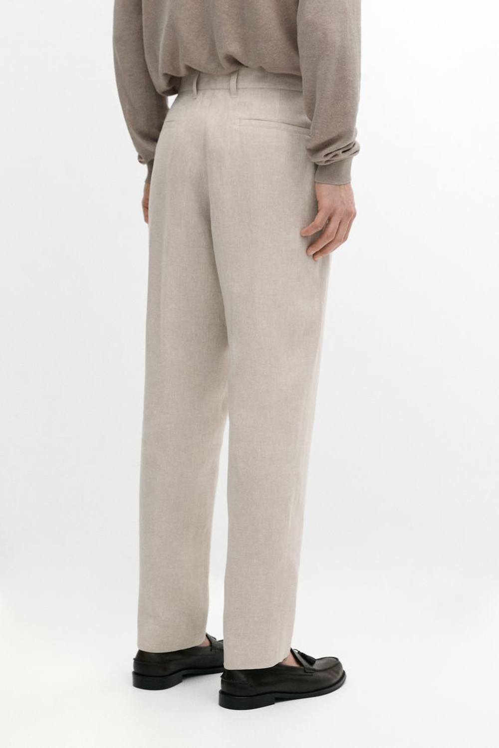 Massimo Dutti Брюки от льняного костюма, кремовый