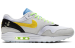 Nike Air Max 1 little Daisy sports comfortable shock absorption non-slip low-cut casual running shoes men's gray white yellow