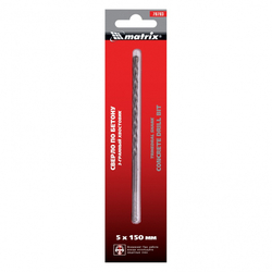Сверло по бетону, 5 х 150 мм, трехгранный хвостовик Matrix