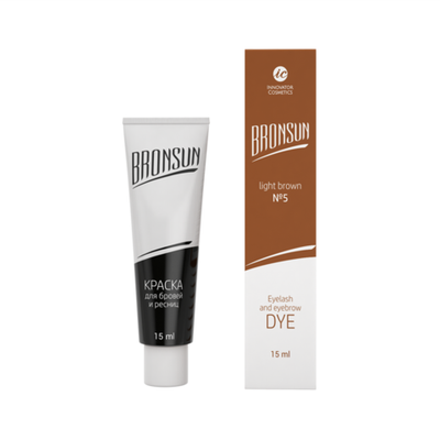 Краска для бровей и ресниц BRONSUN Арт.BR-1005 светло-коричневая №5 15мл