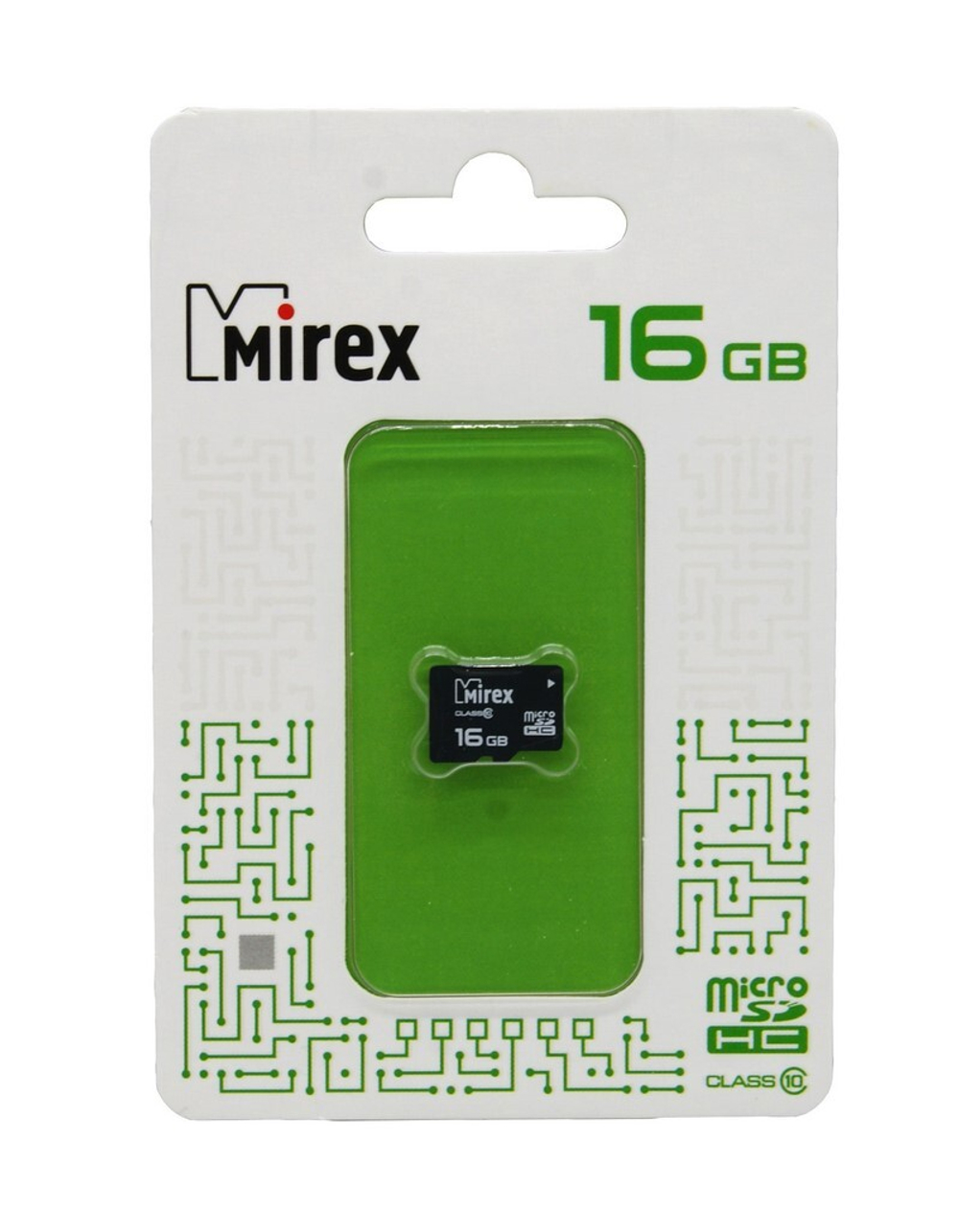 Micro SDHC карта памяти 16ГБ Mirex Class 10 (13612-MC10SD16)