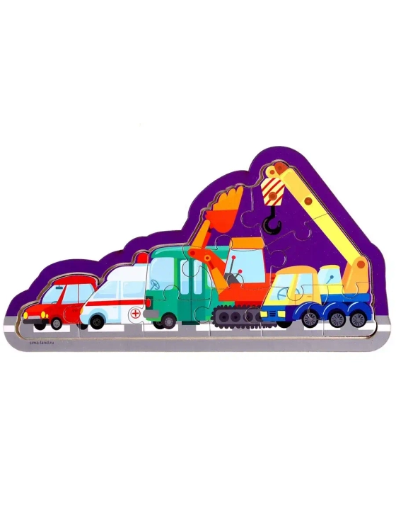 Пазл на подложке Транспорт