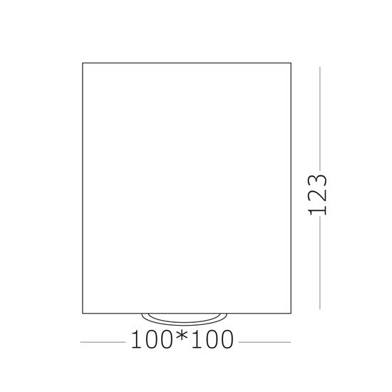 ST109.507.01 Светильник потолочный Белый GU10 1*50W  L100xW100xH123 220V Без ламп Накладные светильники