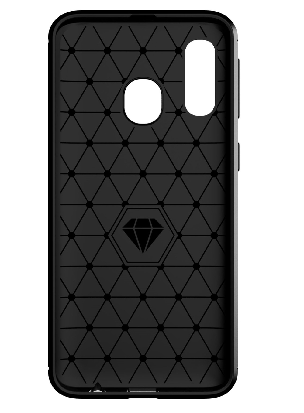 Чехол для Samsung Galaxy A40 цвет Black (черный), серия Carbon от Caseport