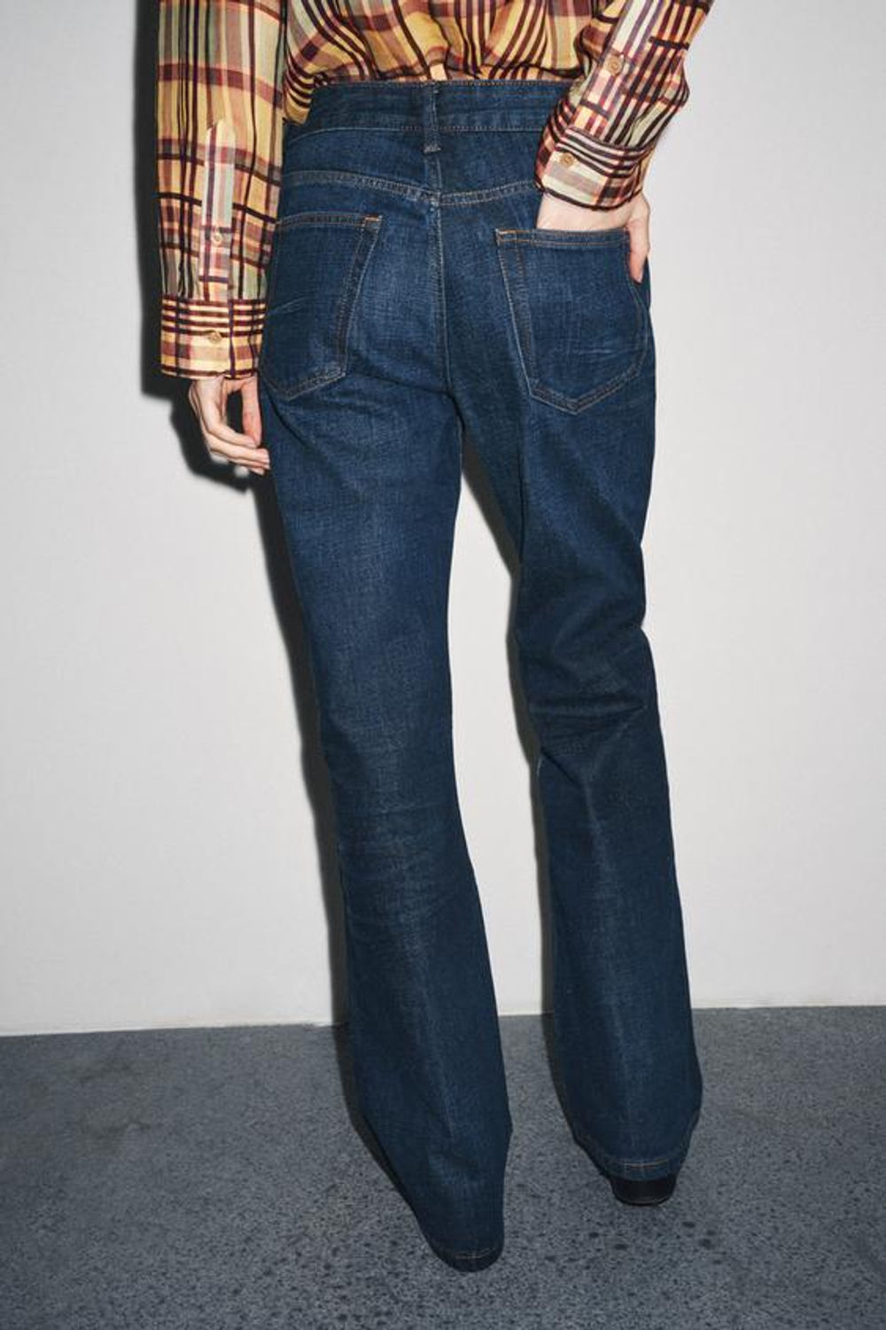 ZARA ДЖИНСЫ BOOT-CUT С НИЗКОЙ ПОСАДКОЙ — ZW COLLECTION, СИНИЙ