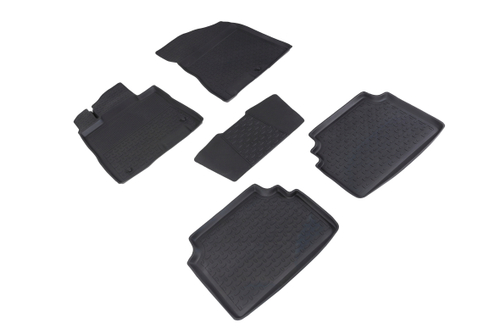 Резиновые коврики с высоким бортом для Hyundai Sonata VIII (DN8) 2019-н.в., Seintex.94049