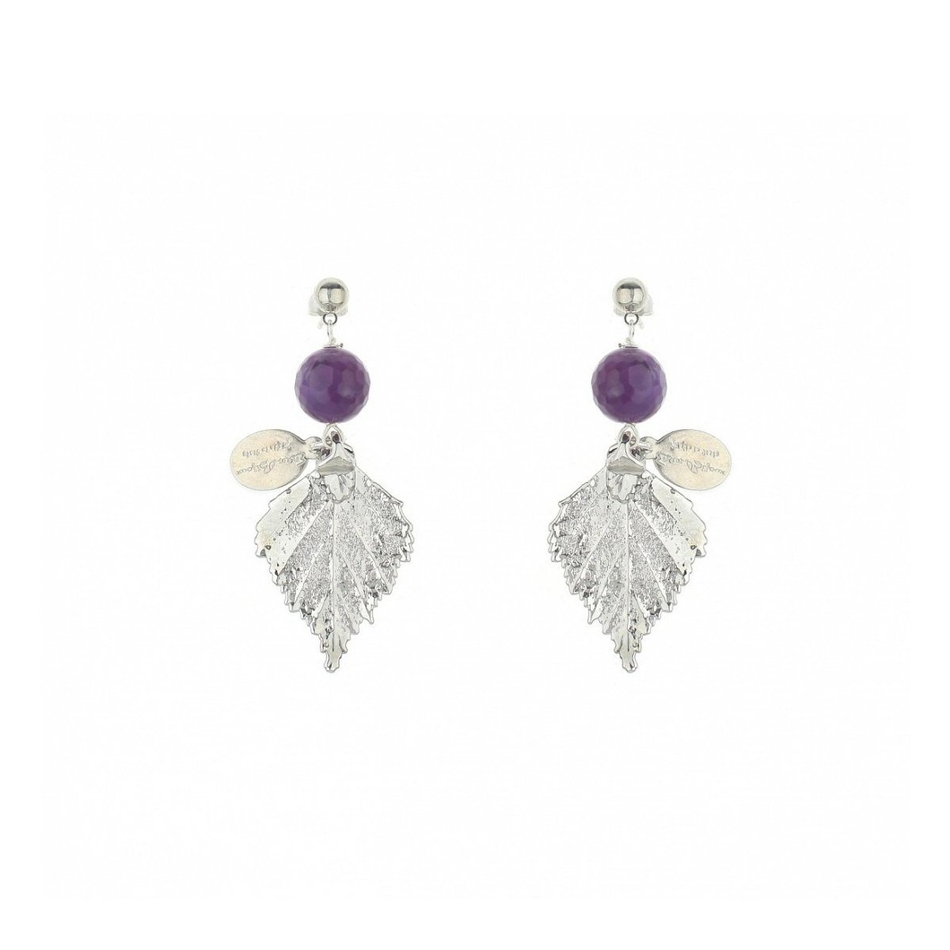 Серьги листья Ester Bijoux Берёза F802-S BW