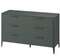 Комод Type из массива дуба, 6 ящиков, ширина 170 см (темно-серый)