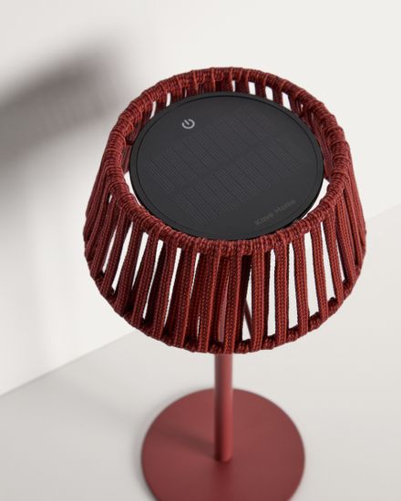 Уличная настольная лампа Aldet на солнечных батареях терракотовая