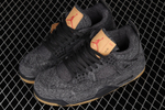 LEVI'S X AIR JORDAN 4 RETRO BLACK DENIM BLACK/BLACK-BLACK