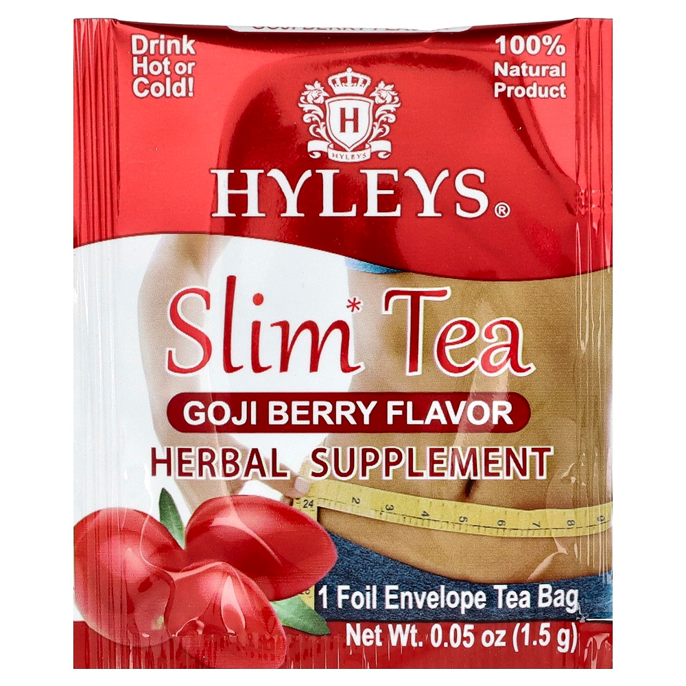 Hyleys Tea, Slim Tea, Ягоды годжи, 25 чайных пакетиков в фольгированных пакетиках, 1,32 унции (37,5 г)