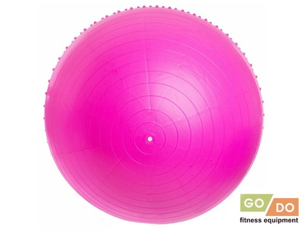 Мяч для фитнеса комбинированный с массажными шипами 75 см фуксия ВМ-75-МА