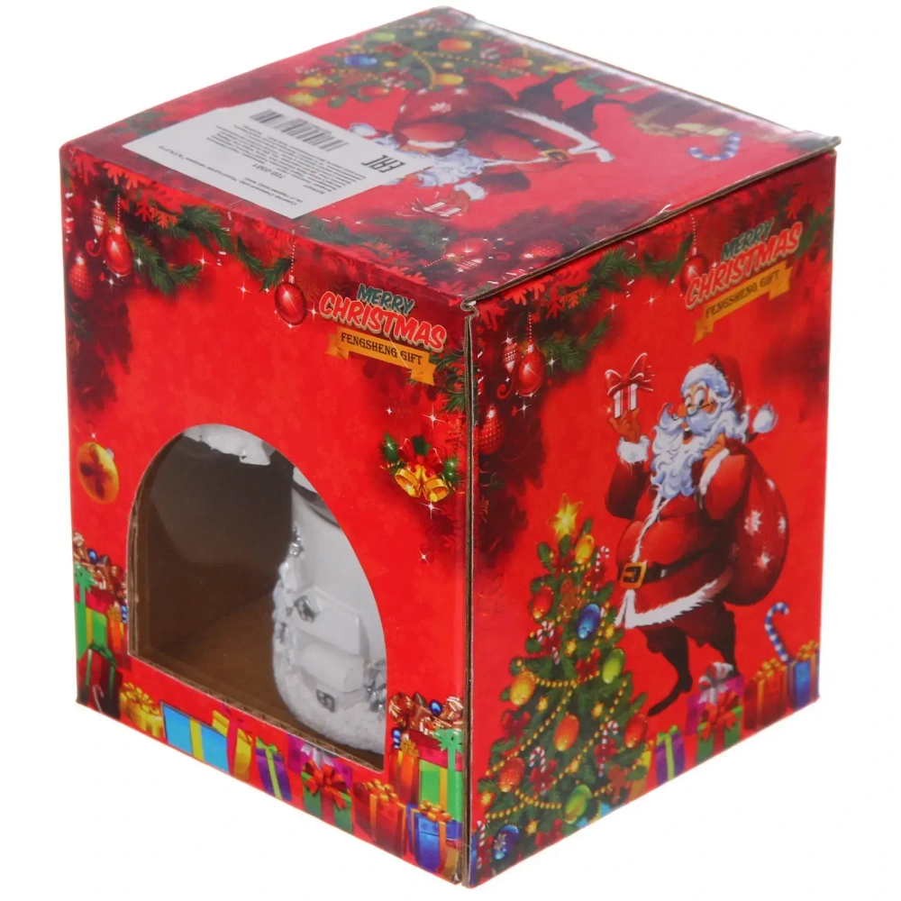 Сувенир Снежный шар «Новогодние пейзажи» 6.5*6.5*10 см (с подсветкой), микс