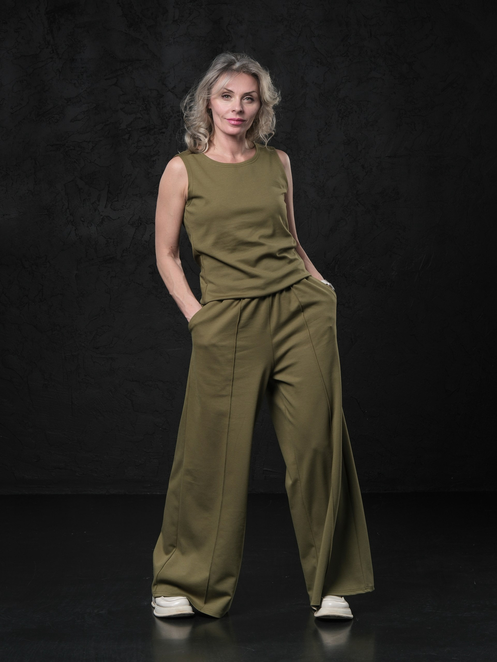 Худи /хвоя+ палаццо + топ в подарок