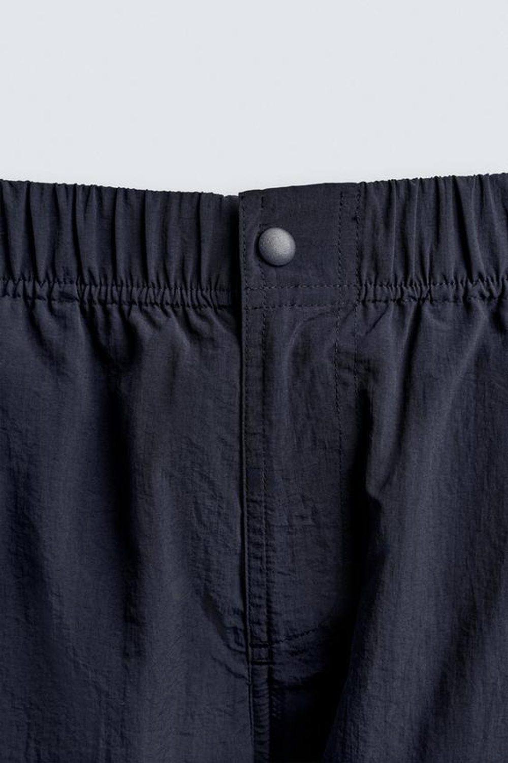 ZARA БРЮКИ RELAXED FIT ИЗ ВЫСОКОТЕХНОЛОГИЧНОЙ ТКАНИ - LIMITED EDITION, ЛИНЯЛЫЙ СИНИЙ