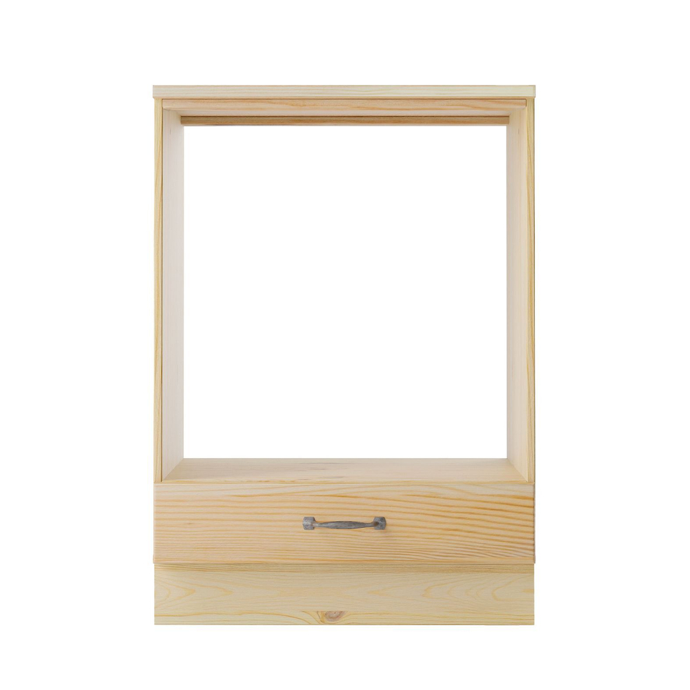 Модуль кухонный под духовку 60 см Венесуэла со столешницей, из массива сосны в лаке