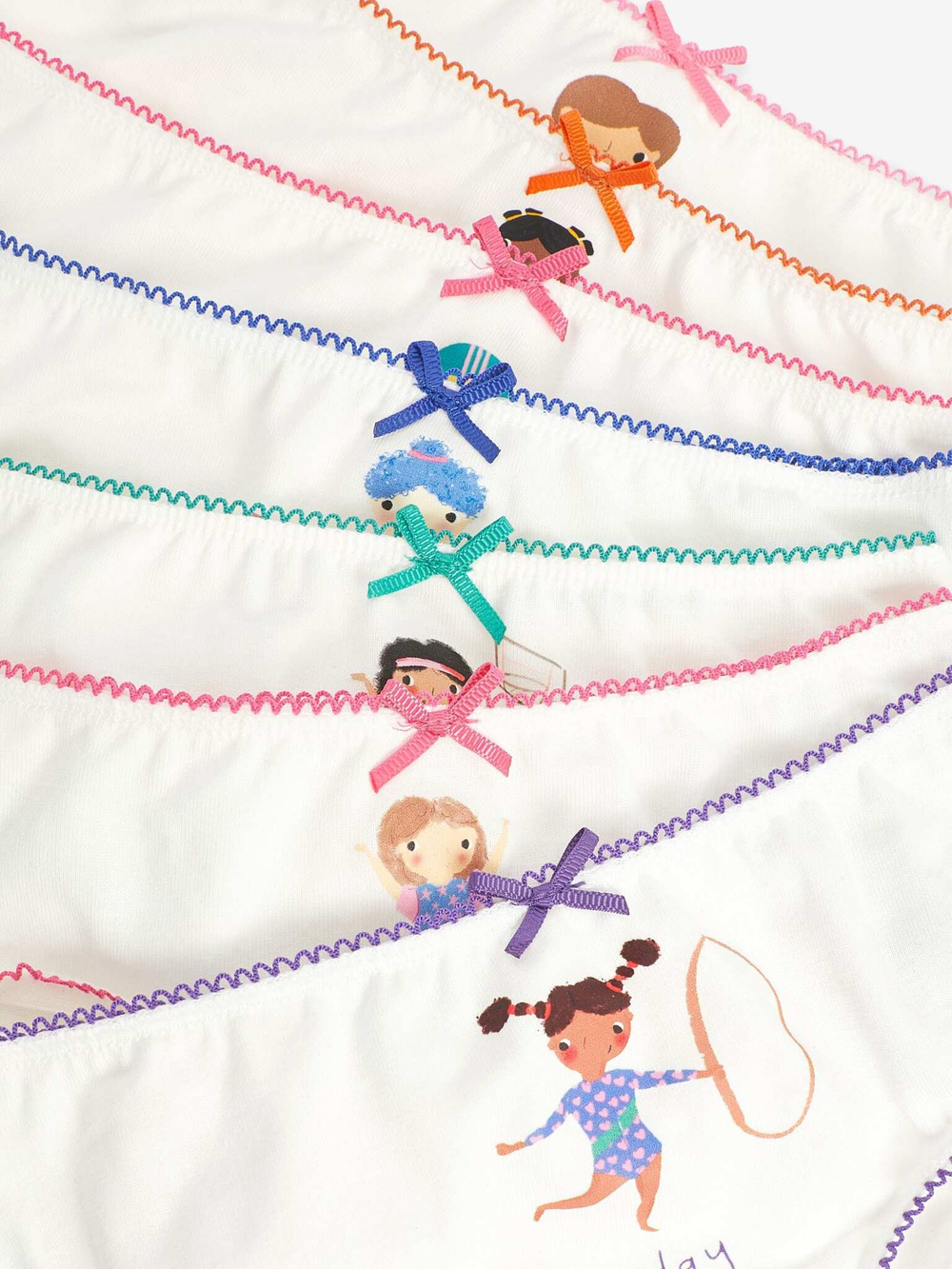 Трусы для девочки Next 166-037, 7 шт., Белый