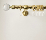 Карниз кованый витой для штор "Ост Шар с огранкой" d20 мм однорядный, цвет латунь