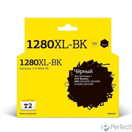 T2  LC-1280XBK Картридж струйный для Brother MFC-J5910DW/J6510DW/J6710DW/J6910DW, черный