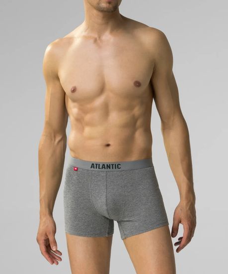 Трусы мужские боксеры (5шт), Atlantic 5SMH-004, каберне + серый меланж + изумрудный + черный + темно-голубой
