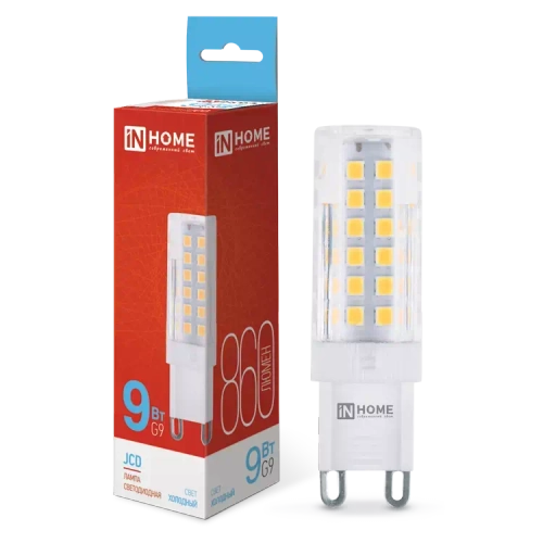 Лампа светодиодная LED-JCD 9Вт 230В G9 6500К ХОЛОДНЫЙ 860Лм IN HOME