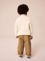 Джемпер с молнией для мальчика Next K82-696, Молочный