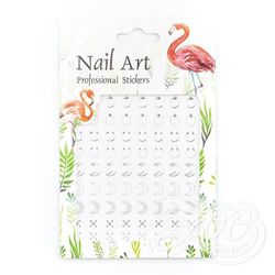 Наклейки металлизированные микс серебро