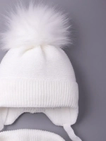 Шапка детская зимняя вязаная и шарф