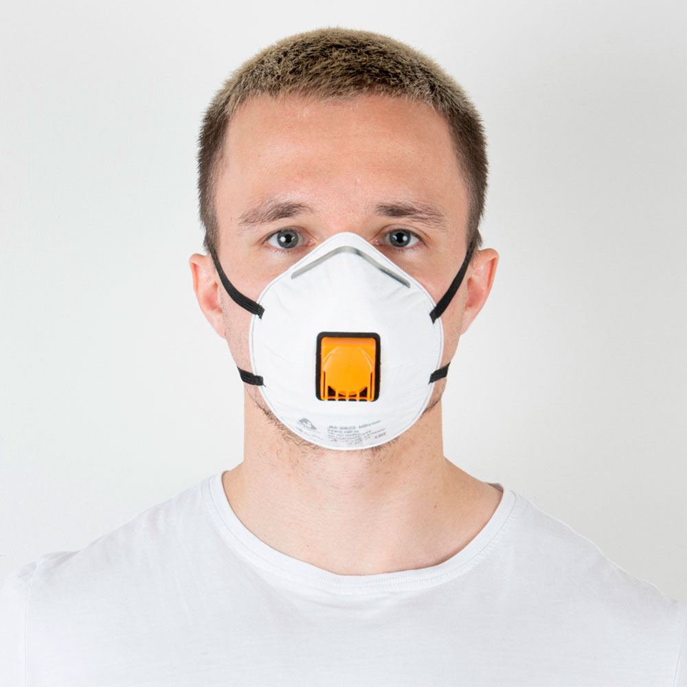 JETAPRO Полумаска Mircon фильтрующая с клапаном, чашеобразная класс защиты FFP2