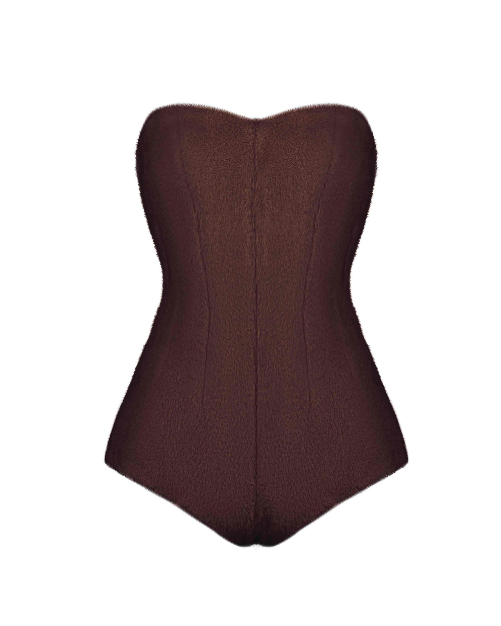 Топ-боди корсетное меховое