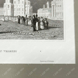 Монастырь Ивана Великого в Москве. Гравюра на стали. Хильдбургхаузен, Германия. Сер. XIX века.