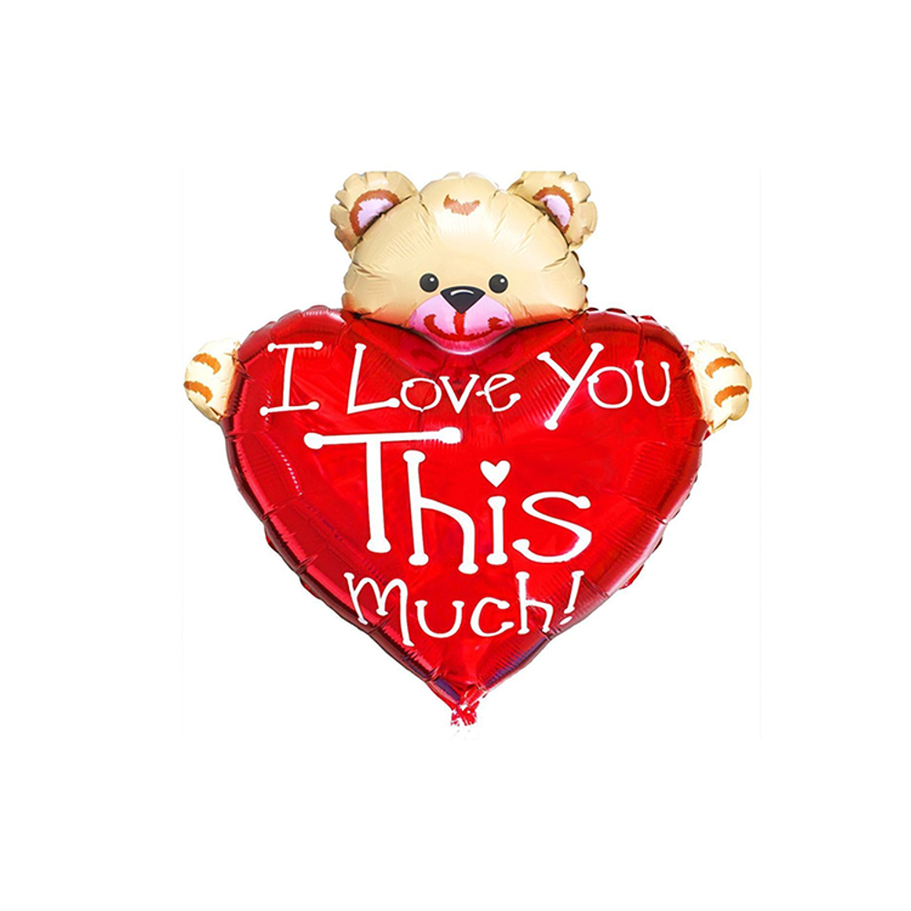 Шар фигура "Мишка с сердцем", 60 см
