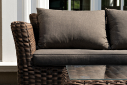 "Капучино Сингл" лаунж-зона из искусственного ротанга, цвет коричневый