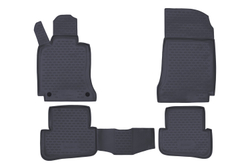 Коврики в салон для MERCEDES-BENZ С-Class W204 2007-2014, 4 шт. (полиуретан, серые) NLC.34.27.211K