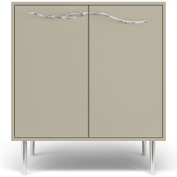 Комод Арт Колор matte Стайл Сильвер с 2 полками Серый шелк матовый