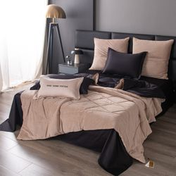 Комплект постельного белья с одеялом Сатин Вельвет Премиум «Вечерний покой»