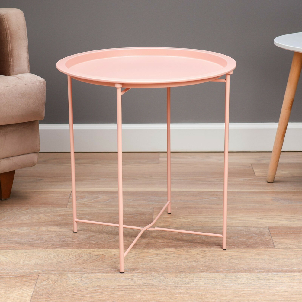 Столик кофейный Грация YS-8375SC, розовый 46,8х50,5 см